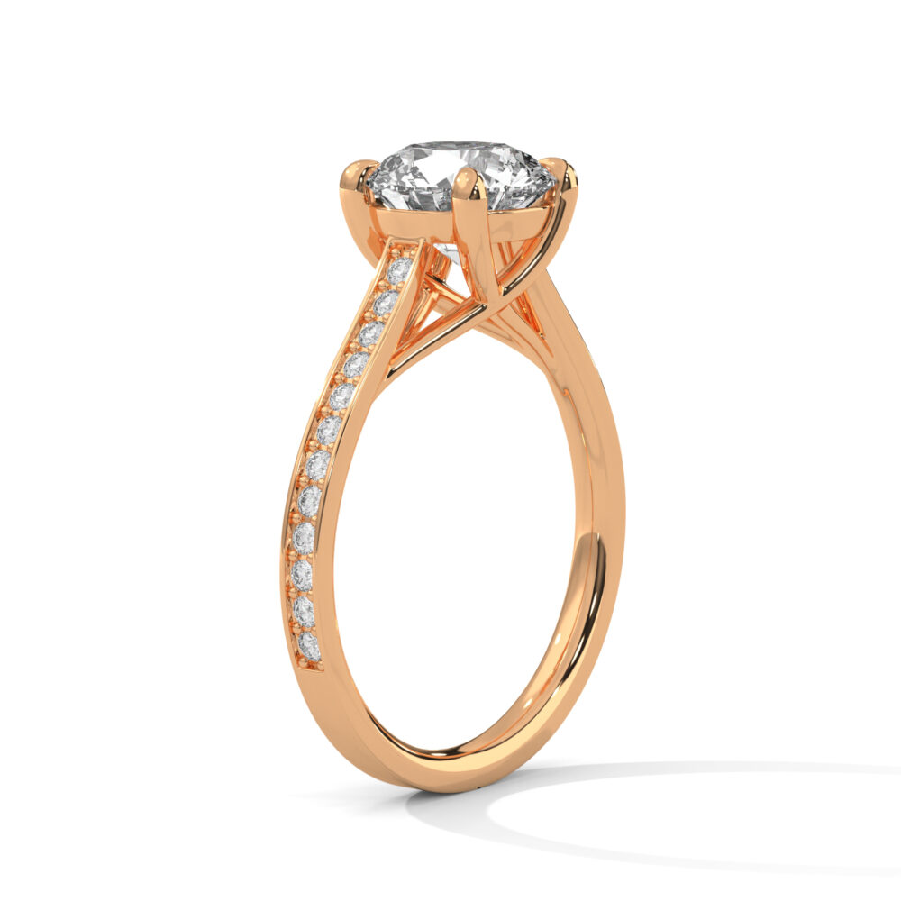 2 CT Round Lab Grown Diamond Engagement Ring - Image 6