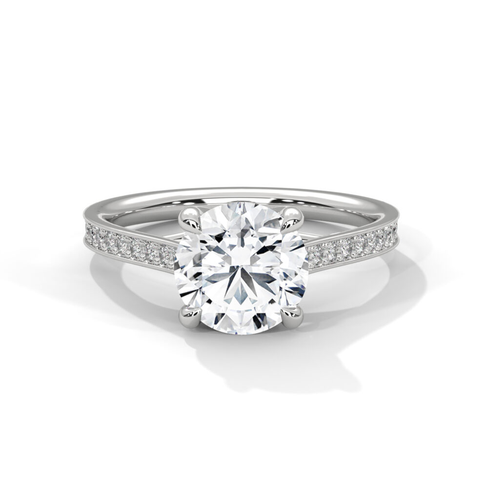 2 CT Round Lab Grown Diamond Engagement Ring - Image 9