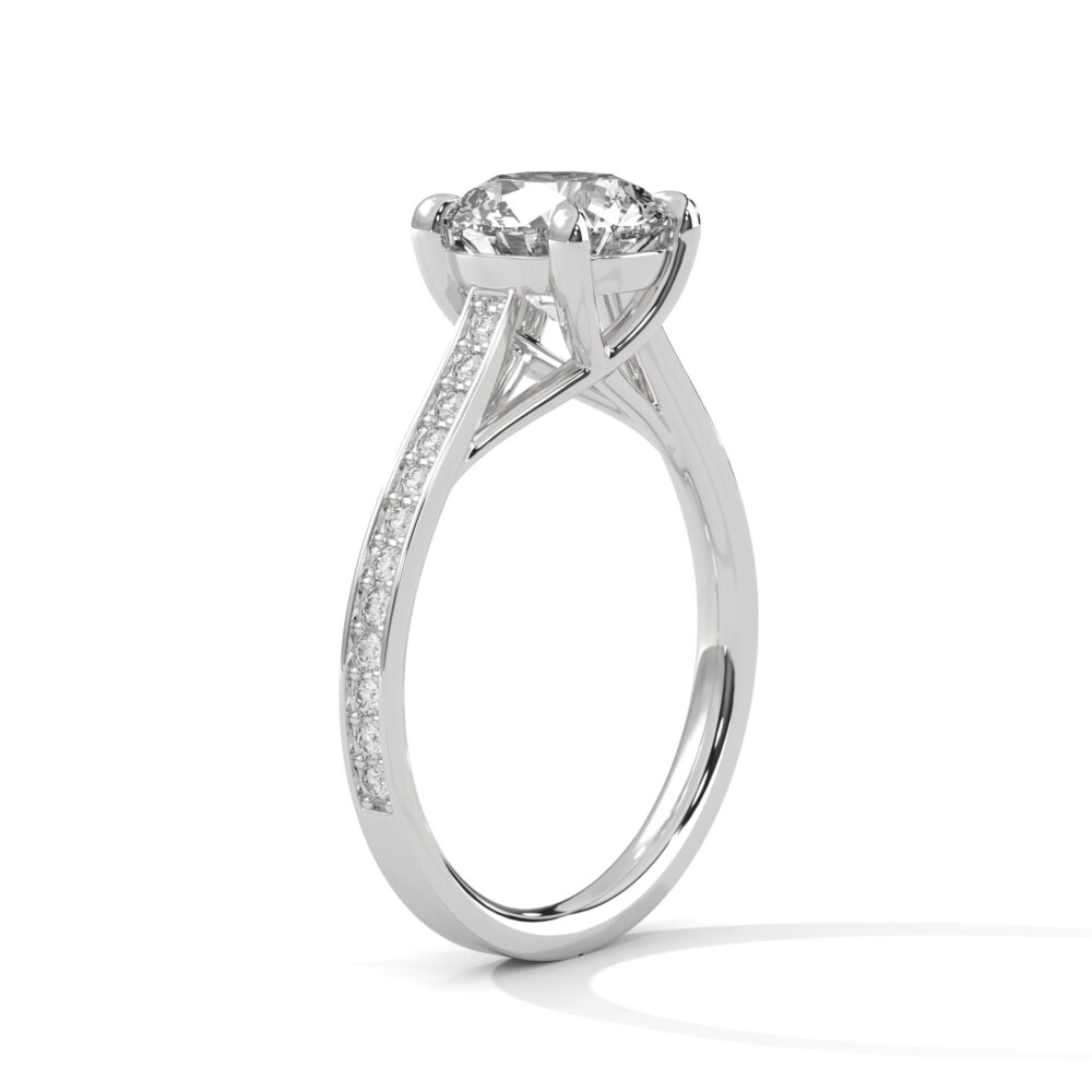 2 CT Round Lab Grown Diamond Engagement Ring - Image 11