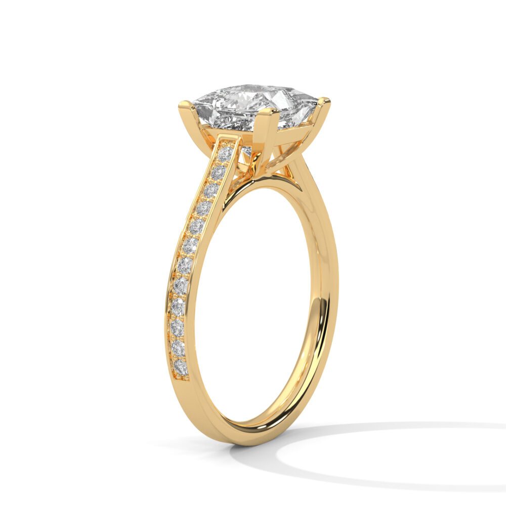 1 CT Princess Cut Lab Diamond Engagement Ring for Women - Image 11
