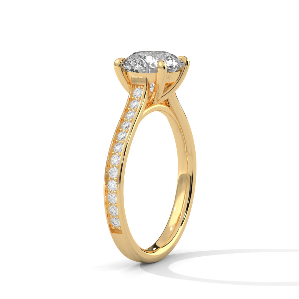 .80 CT Round Lab Grown Eco Friendly Diamond Ring for Women - Image 2