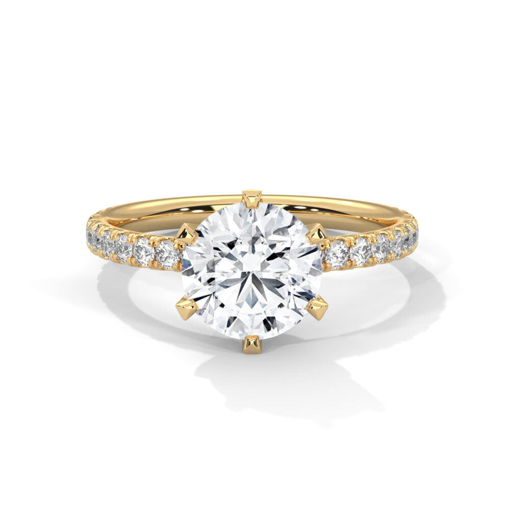 1 CT Round Lab Grown Diamond Engagement Ring - Image 6