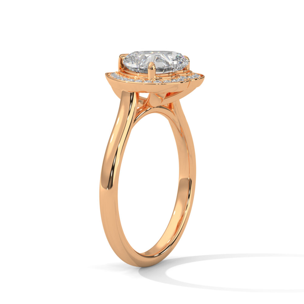 1 CT Heart Lab Grown Diamond Engagement Ring for Women - Image 8