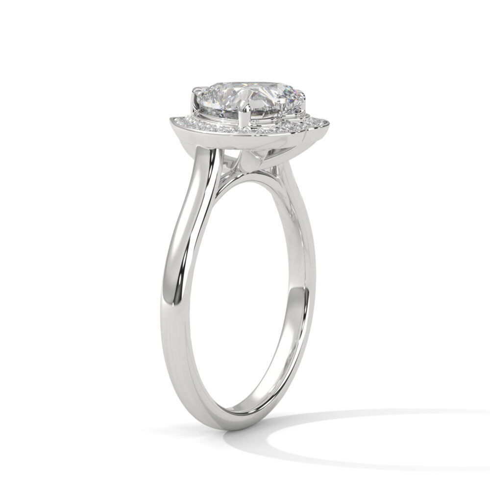 1 CT Heart Lab Grown Diamond Engagement Ring for Women - Image 3