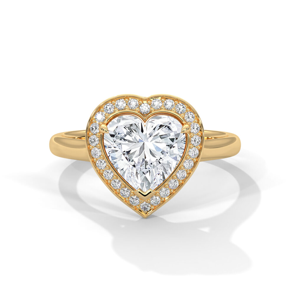 1 CT Heart Lab Grown Diamond Engagement Ring for Women - Image 9