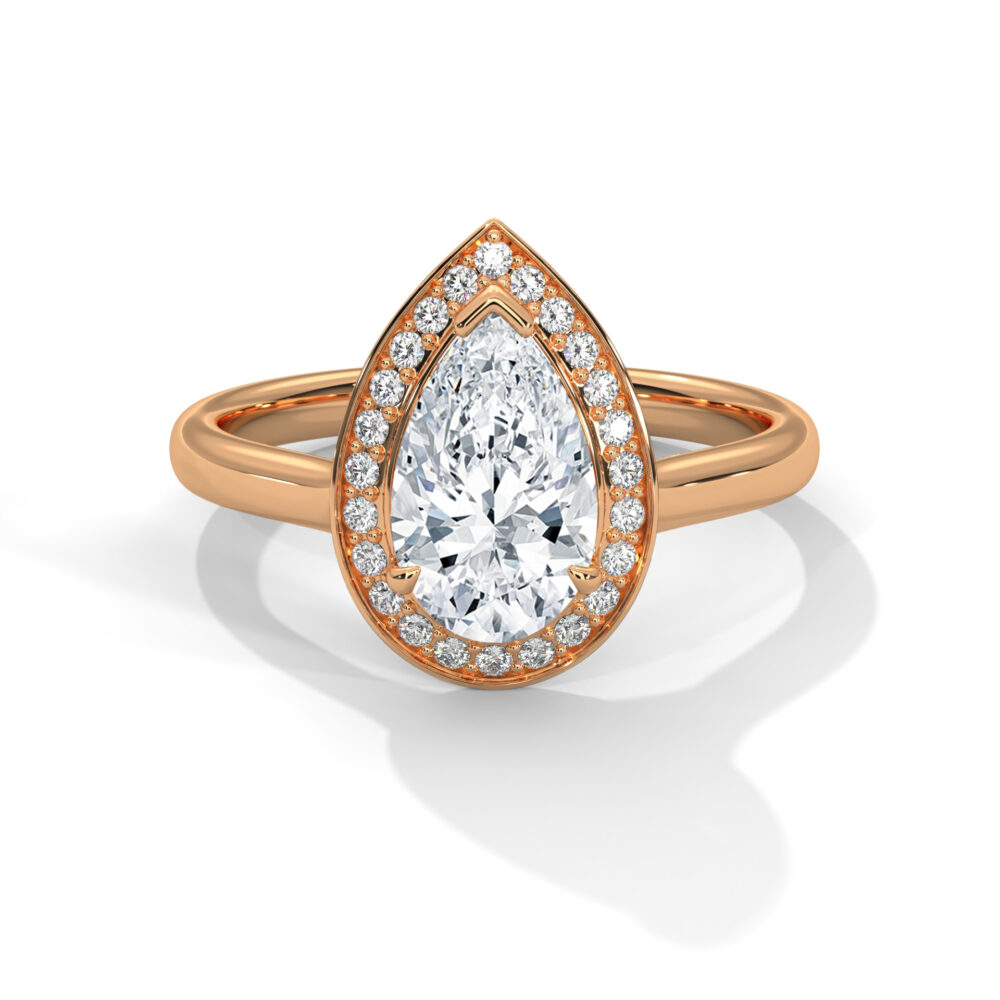 2 CT Pear Cut Lab Grown Diamond Engagement Ring for Women - Image 5