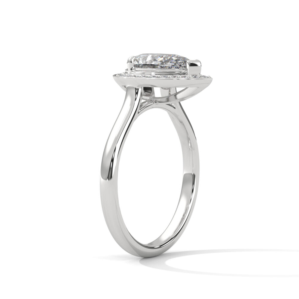 2 CT Pear Cut Lab Grown Diamond Engagement Ring for Women - Image 3