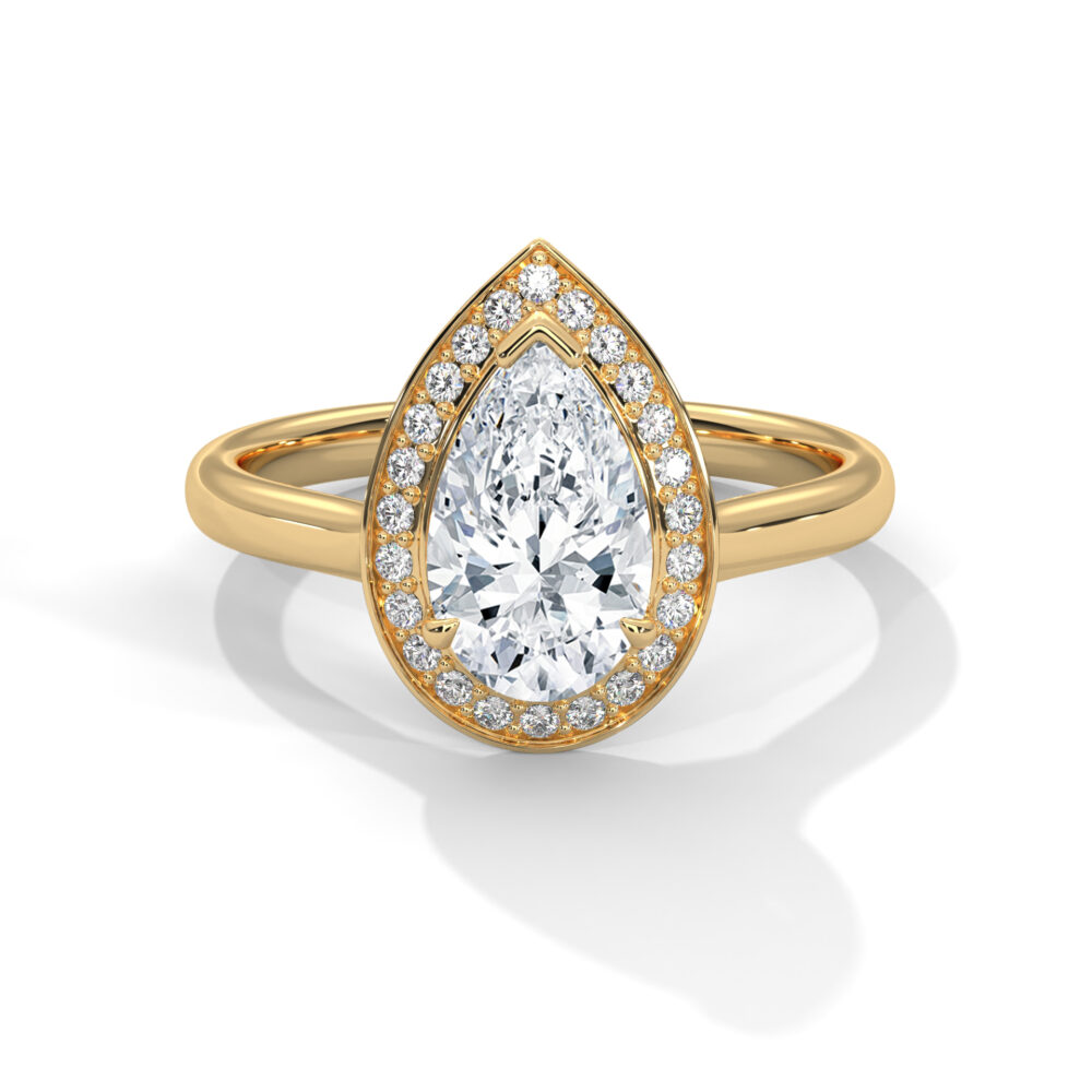 2 CT Pear Cut Lab Grown Diamond Engagement Ring for Women - Image 8