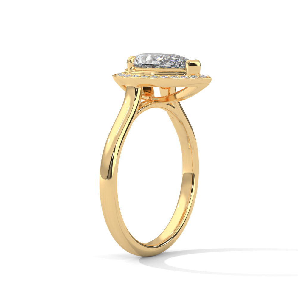 2 CT Pear Cut Lab Grown Diamond Engagement Ring for Women - Image 10