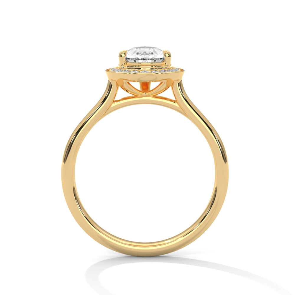 2 CT Pear Cut Lab Grown Diamond Engagement Ring for Women - Image 9
