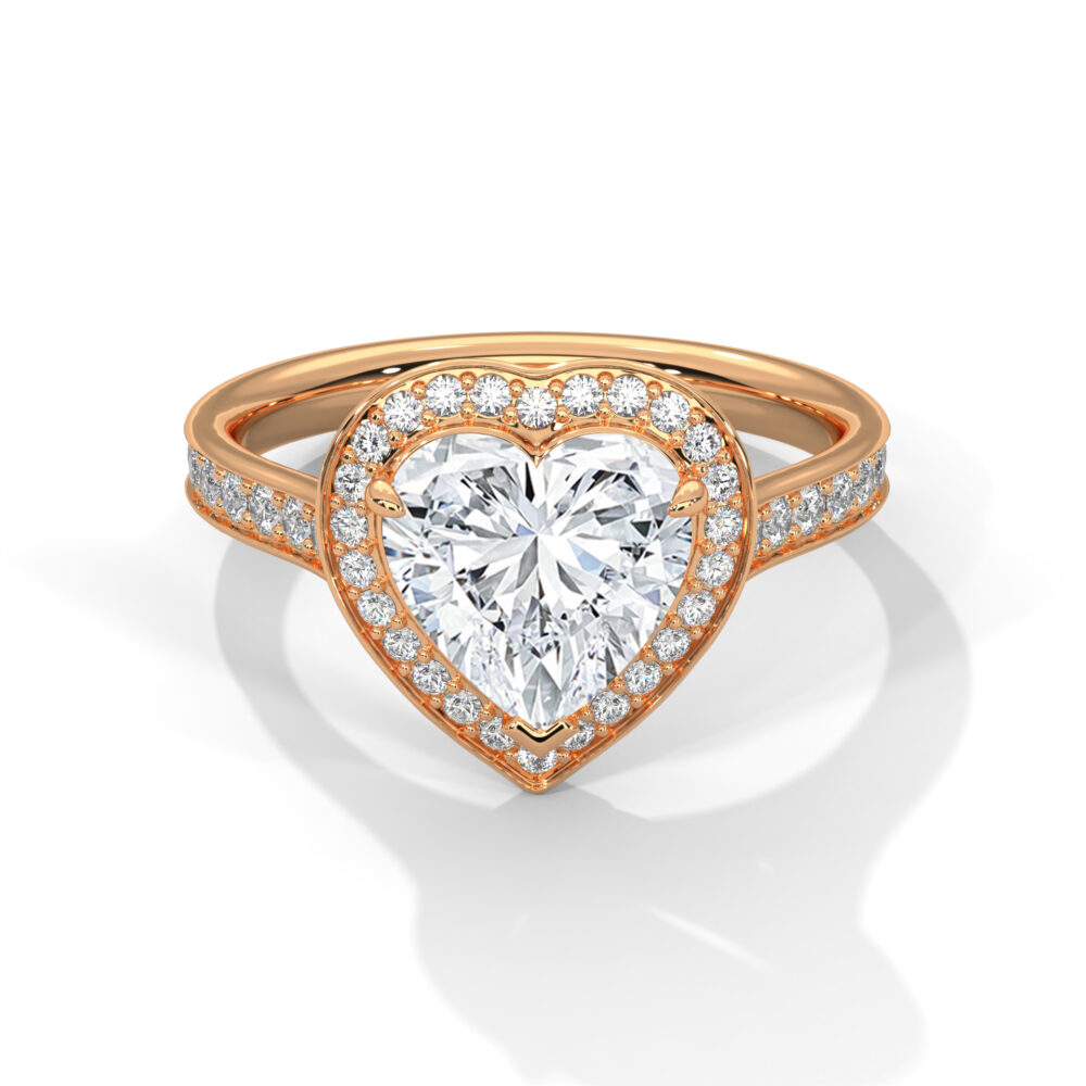 1.5 CT Heart Lab Grown Diamond Engagement Ring for Women - Image 5
