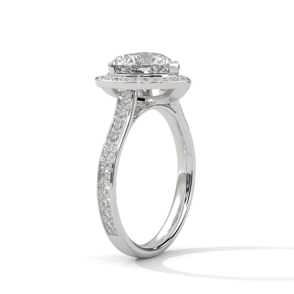 1.5 CT Heart Lab Grown Diamond Engagement Ring for Women - Image 4
