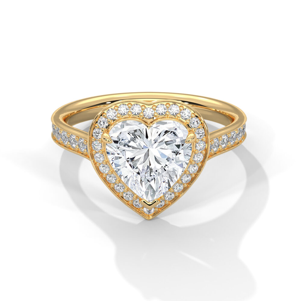 1.5 CT Heart Lab Grown Diamond Engagement Ring for Women - Image 9