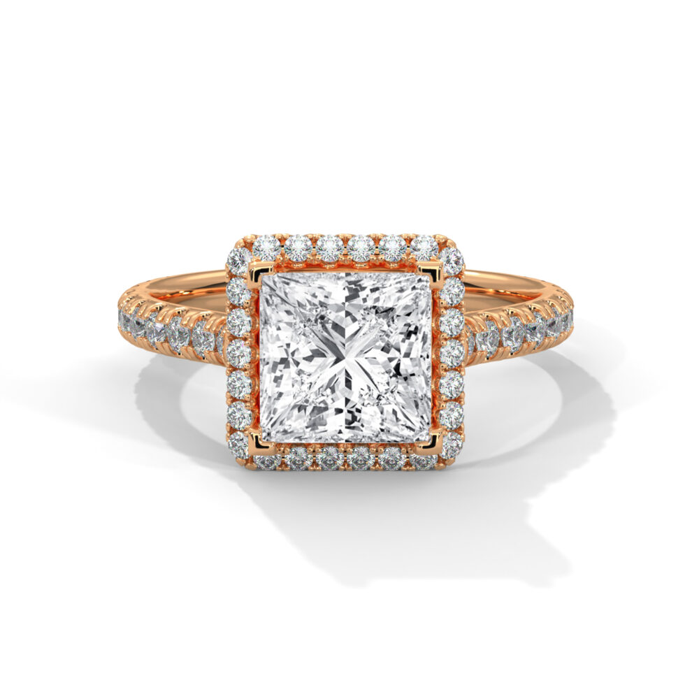 1.5 CT Princess Cut Lab Diamond Engagement Ring for Women - Image 5