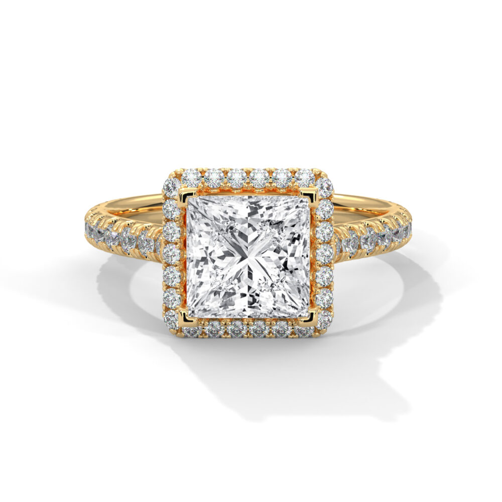 1.5 CT Princess Cut Lab Diamond Engagement Ring for Women - Image 9