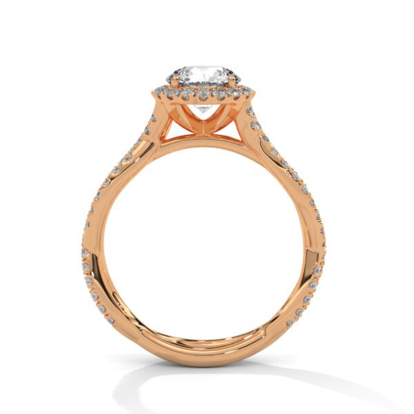 1 CT Round Lab Grown Eco Friendly Diamond Engagement Ring - Image 6