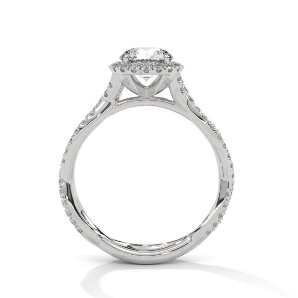 1 CT Round Lab Grown Eco Friendly Diamond Engagement Ring - Image 4