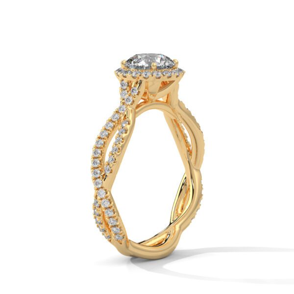 1 CT Round Lab Grown Eco Friendly Diamond Engagement Ring - Image 9