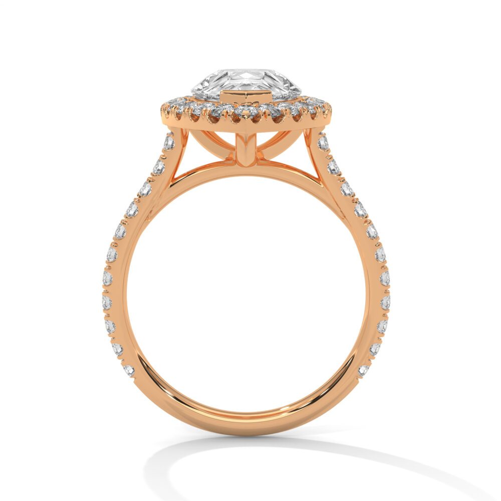 1 CT Pear Cut Lab Grown Diamond Engagement Ring for Women - Image 6