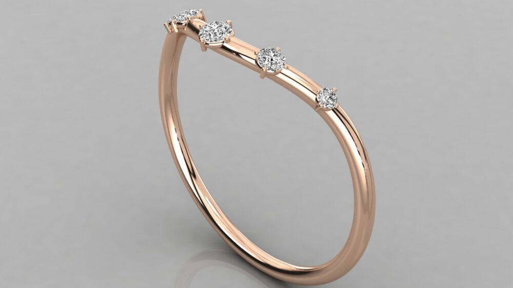 Tiara Lab Grown Diamond Wedding Band - Image 3