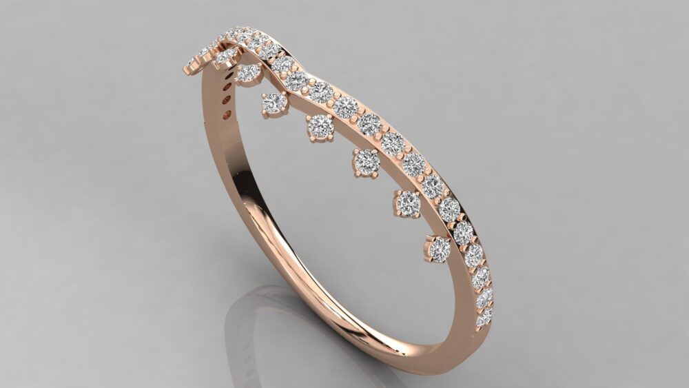 Round Lab Grown Diamond Wedding Band - Image 9