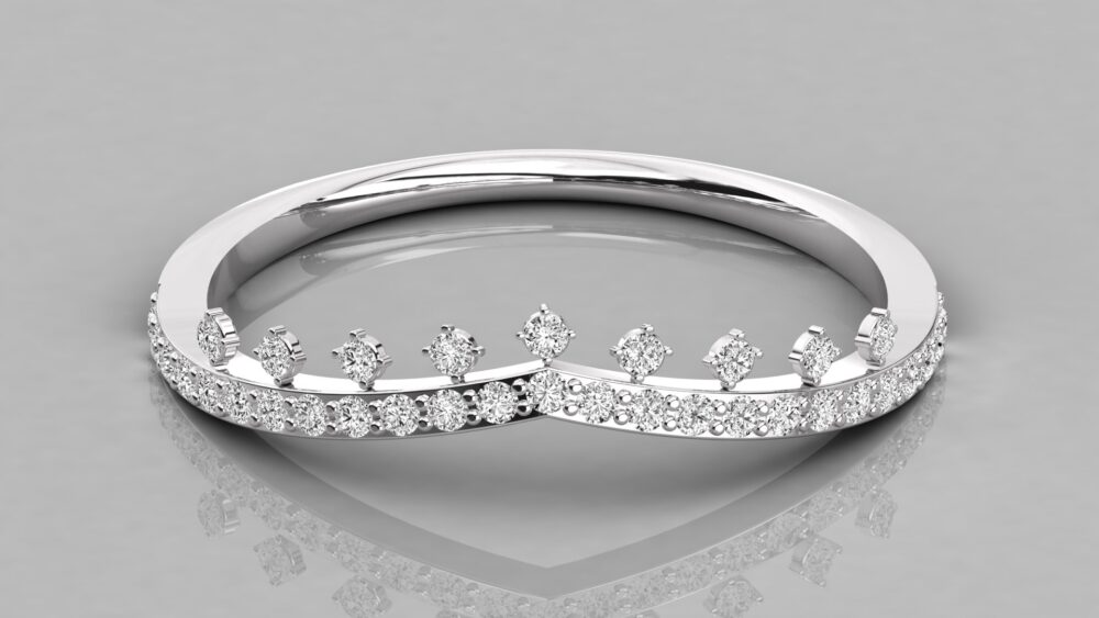 Round Lab Grown Diamond Wedding Band - Image 4
