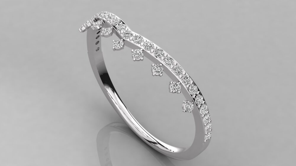 Round Lab Grown Diamond Wedding Band - Image 6