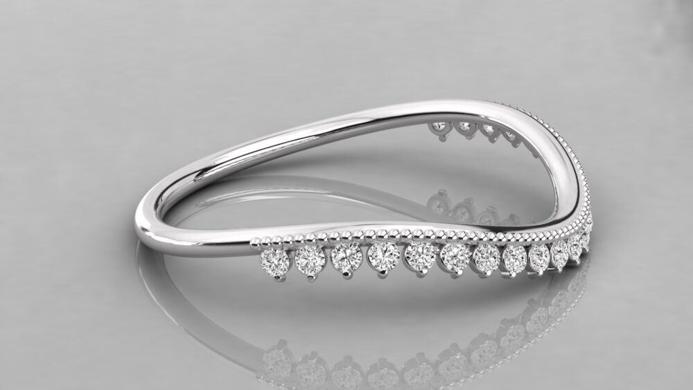 Round Lab Grown Diamond Wedding Band - Image 2