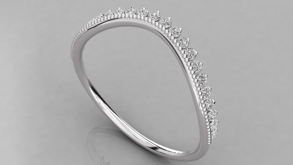 Round Lab Grown Diamond Wedding Band - Image 3