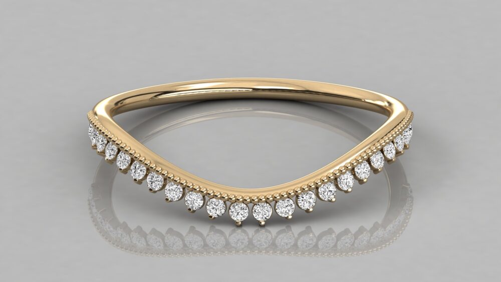 Round Lab Grown Diamond Wedding Band - Image 4