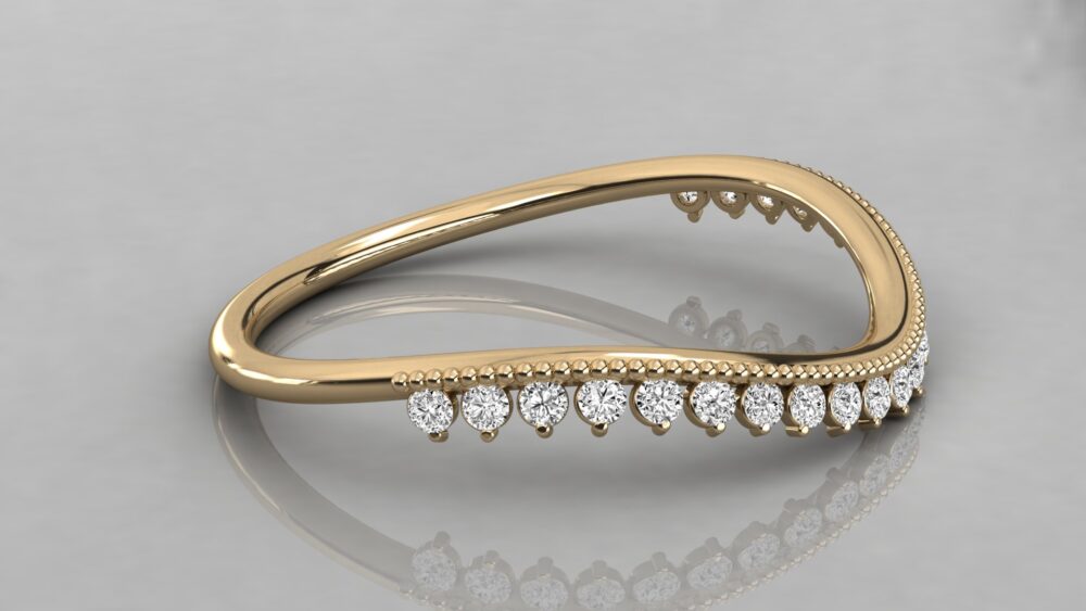 Round Lab Grown Diamond Wedding Band - Image 5