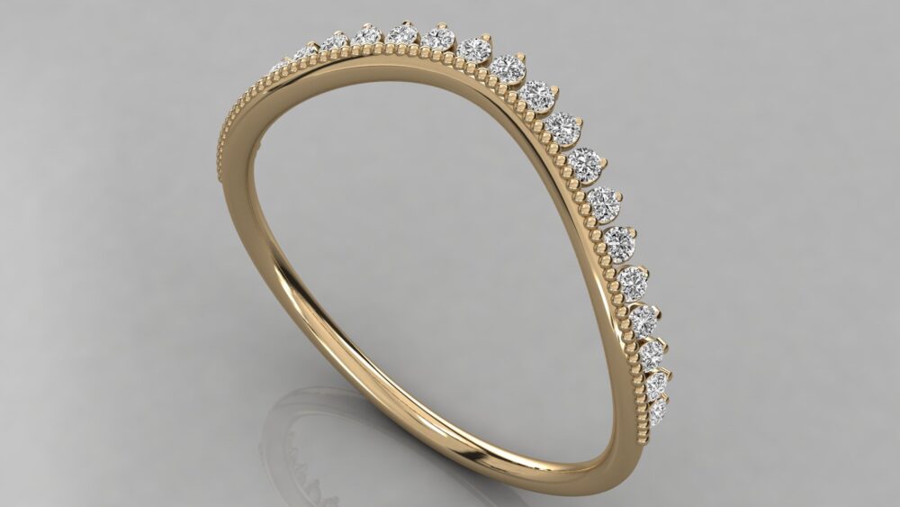Round Lab Grown Diamond Wedding Band - Image 6