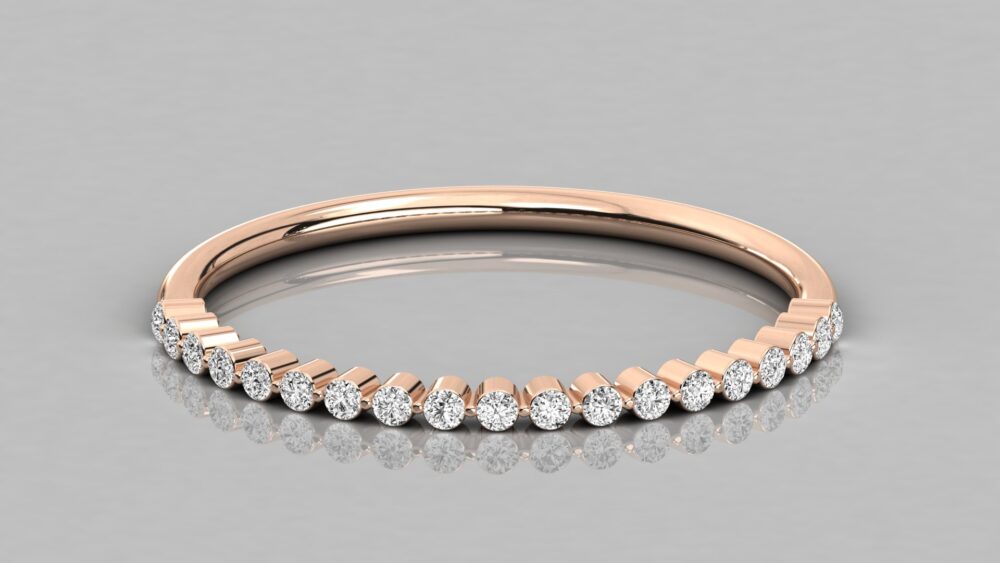 Round Lab Grown Diamond Wedding Band - Image 2
