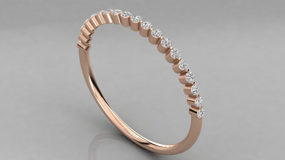 Round Lab Grown Diamond Wedding Band
