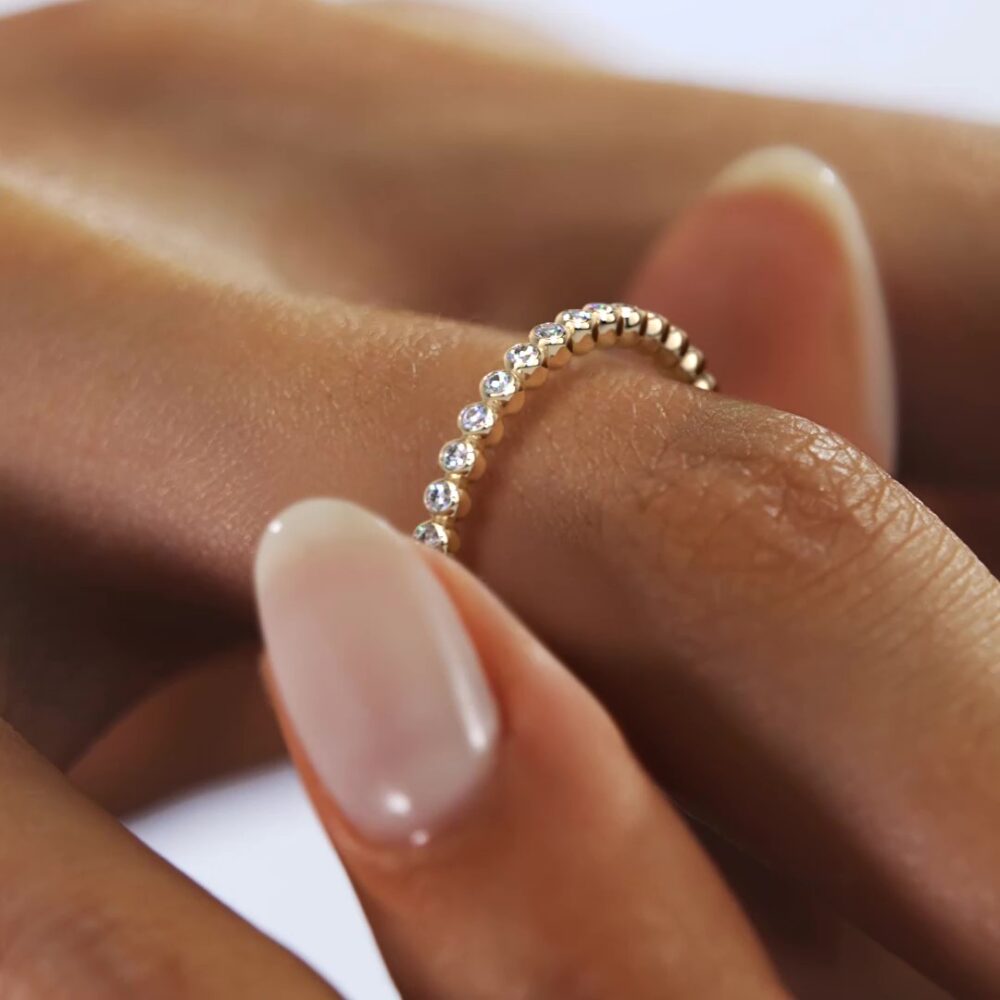 Round Lab Grown Diamond Wedding Band - Image 5