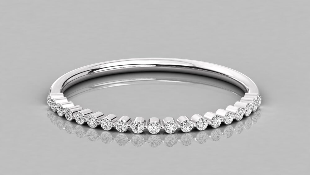 Round Lab Grown Diamond Wedding Band - Image 6
