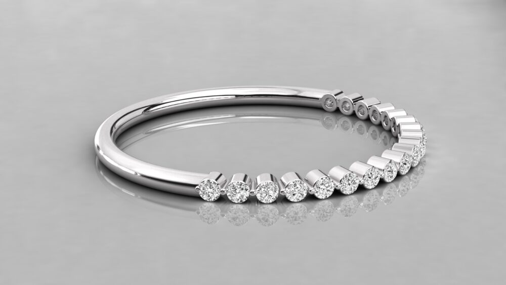 Round Lab Grown Diamond Wedding Band - Image 7