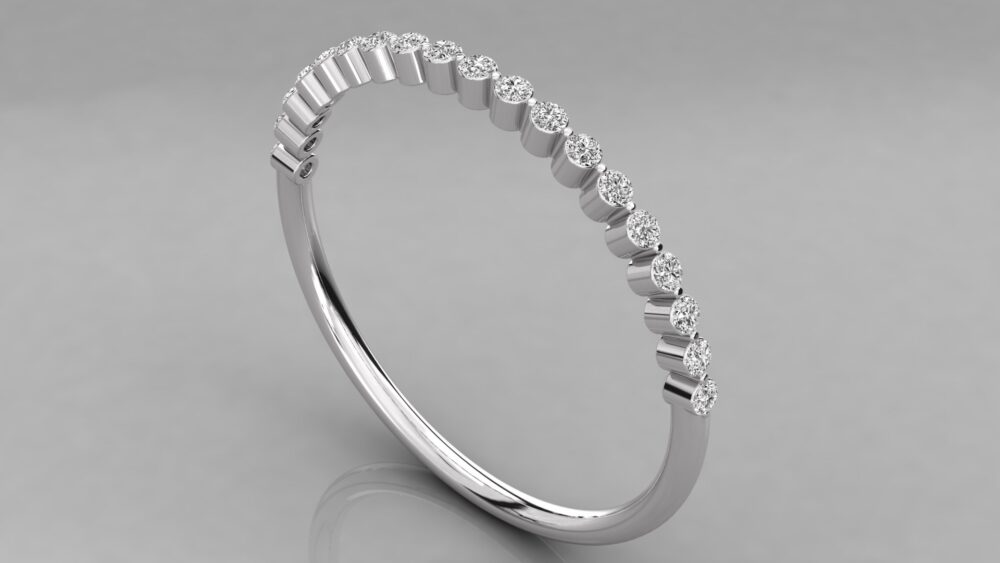 Round Lab Grown Diamond Wedding Band - Image 4