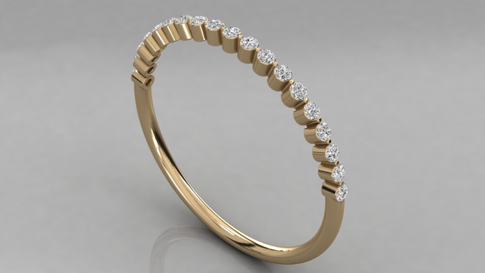 Round Lab Grown Diamond Wedding Band - Image 8