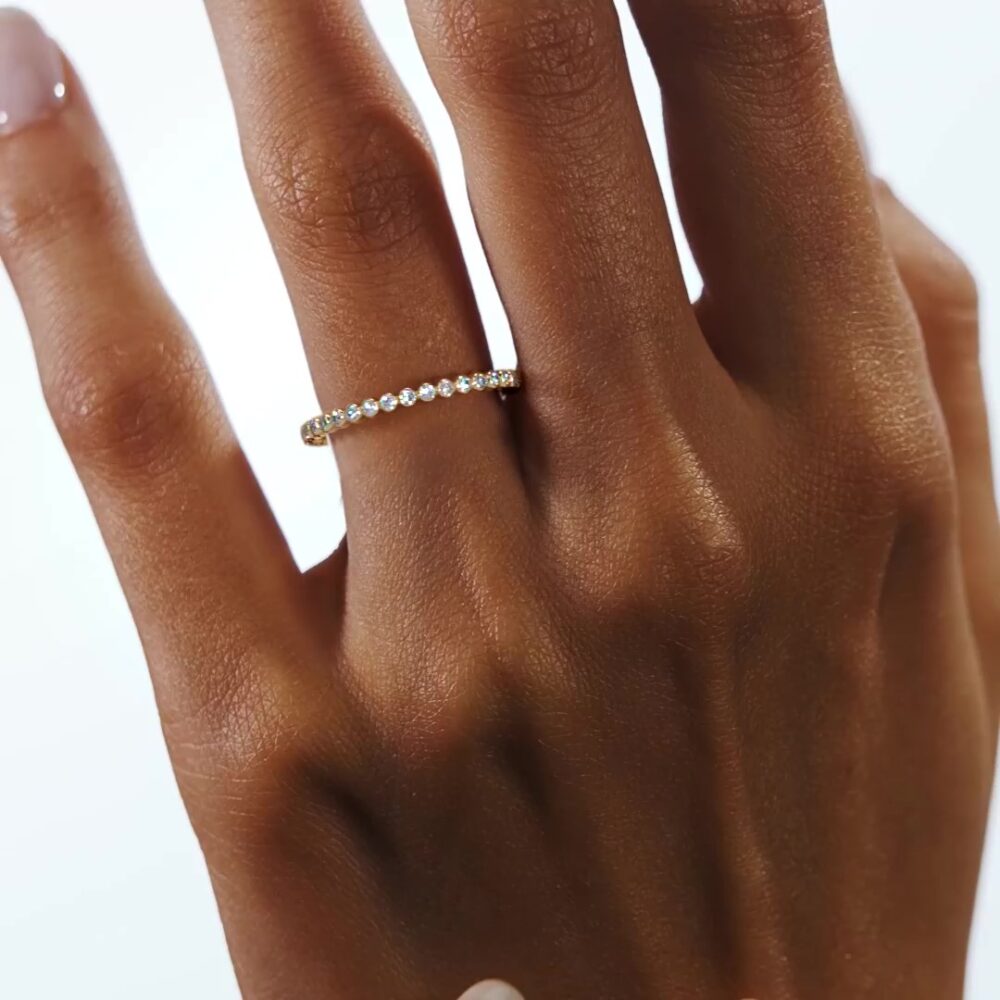 Round Lab Grown Diamond Wedding Band - Image 9