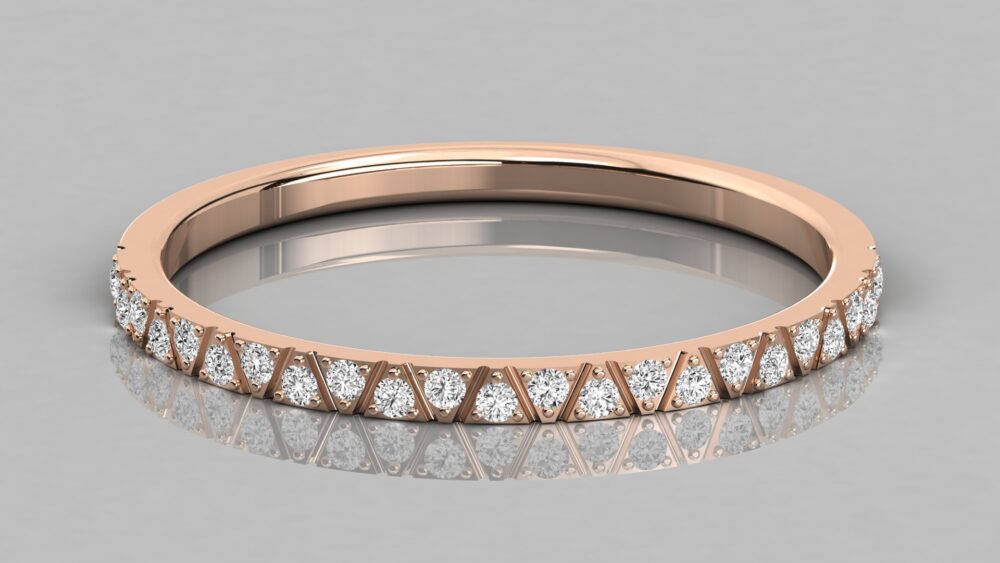 Round Lab Grown Diamond Wedding Band - Image 7