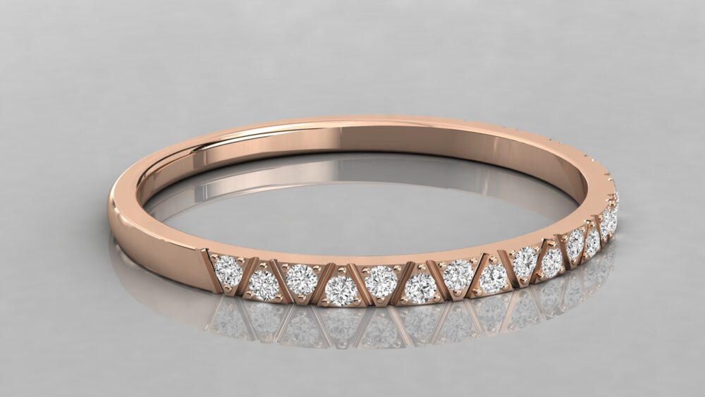 Round Lab Grown Diamond Wedding Band - Image 8
