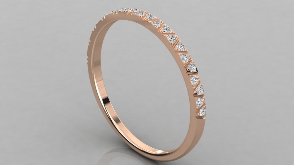 Round Lab Grown Diamond Wedding Band - Image 9