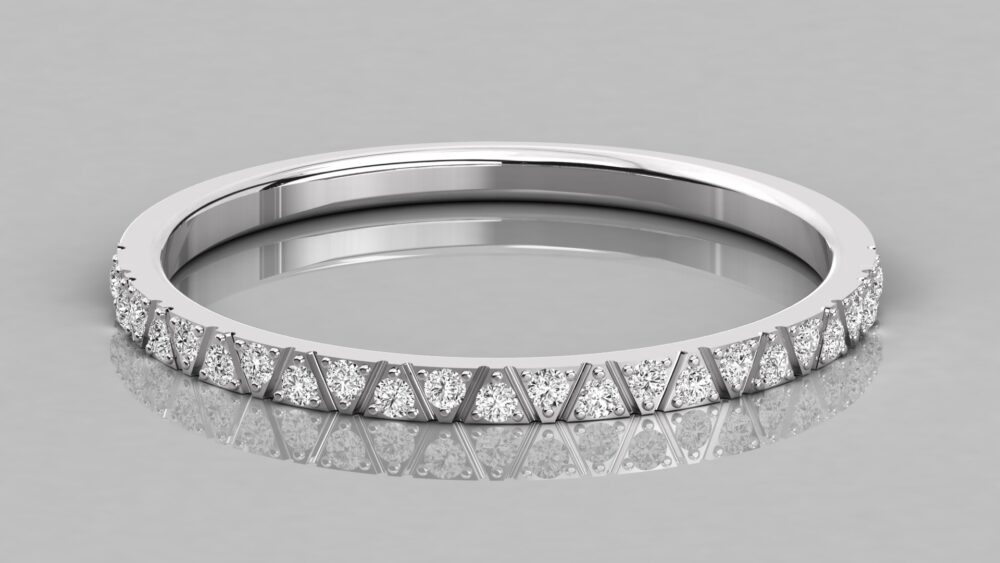 Round Lab Grown Diamond Wedding Band - Image 4