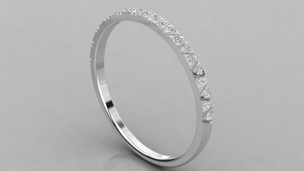 Round Lab Grown Diamond Wedding Band - Image 6