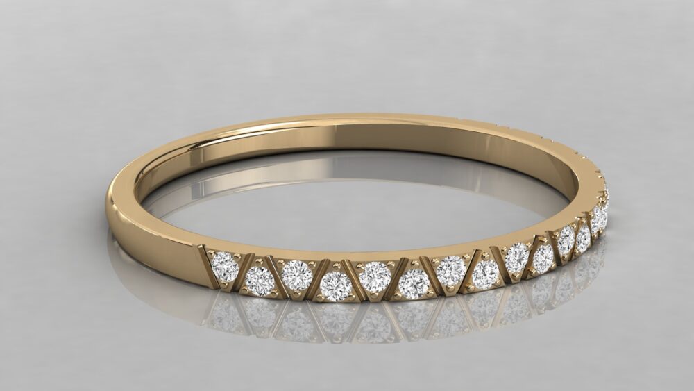Round Lab Grown Diamond Wedding Band - Image 2