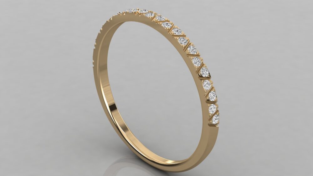 Round Lab Grown Diamond Wedding Band - Image 3