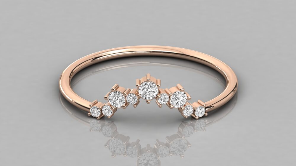 Round Lab Grown Diamond Wedding Band - Image 7