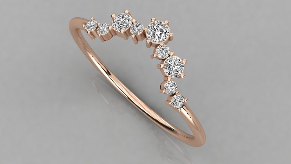 Round Lab Grown Diamond Wedding Band - Image 8