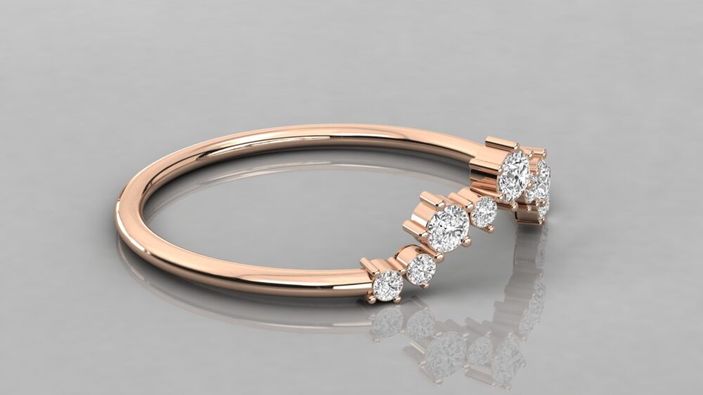 Round Lab Grown Diamond Wedding Band - Image 9